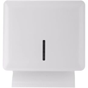 Multifold Paper Towel Dispenser Wall Mount (White), Folded Hand Towel Dispenser for Bathroom/Restroom, Commercial Paper Towel Holder, Trifold Paper Towels Dispenser by EnBath