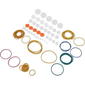 Fafeicy 84pcs Belt Pulley Rubber Band Combination Set, for DIY Model Toy and Other DIY Projects, Round Belt