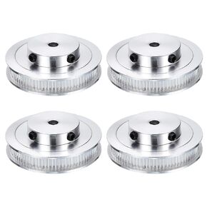 uxcell 4pcs GT-2 Pulley Synchronous Wheel 80 Teeth 6.35mm Bore, Fit with 6mm Width Belt, Aluminum Alloy Timing Pulley Wheel for 3D Printer, CNC Machine