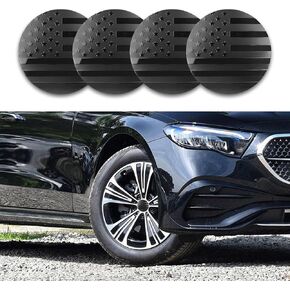 4PCS Wheel Center Caps Stickers with American Flag Design, Center Caps for Rims, Automotive Exterior Accessories Waterproof Wheel Hub Cap Compatible with 56mm/2.2 Inch Hub Center Cap