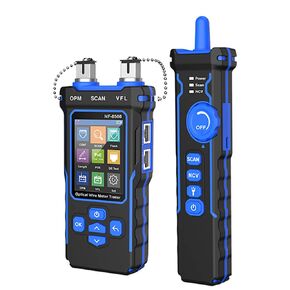 NF-8508 Network Cable Tester with Optical Power Meter VFL, PoE, and Length Measurement - RJ11/RJ45/CAT5/CAT6 Ethernet Cable Toner, Telephone Line Tracer, Fiber Tester, and Network Tools (NF-8508)