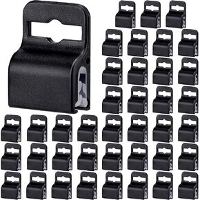 Eaasty Black Gripper Card Holder Clamps Black Swipe Plastic ID Card Secure Badge Holder for Standard Thickness ID Badge, CAC, Chip or Swipe(20 Pcs)