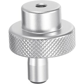 HARFINGTON Aluminum Alloy Handwheel 50mm OD 6mm Bore Lathe Hand Wheel with Rotate Handle Aluminum Milling Machine Handle with Wrench and 2pcs Screws for Milling Machine Lathe, Silver Tone