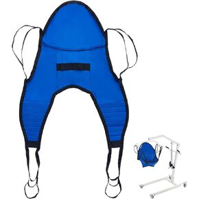 VEVOR Patient Lift Sling with Head Support- Large Size, Universal Patient Lift Sling, Divided Leg Transfer Sling for Bathing, Patient Lift Medical Sling for Elderly, Disabled, Bedridden, 600LBS