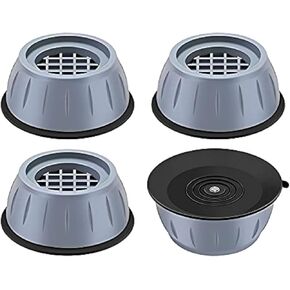 Dadop 4Pcs Anti Vibration Pads for Washing Machine and Dryer Shock and Noise Cancelling Washing Machine Support Prevent Moving Shaking Walking Universal Size
