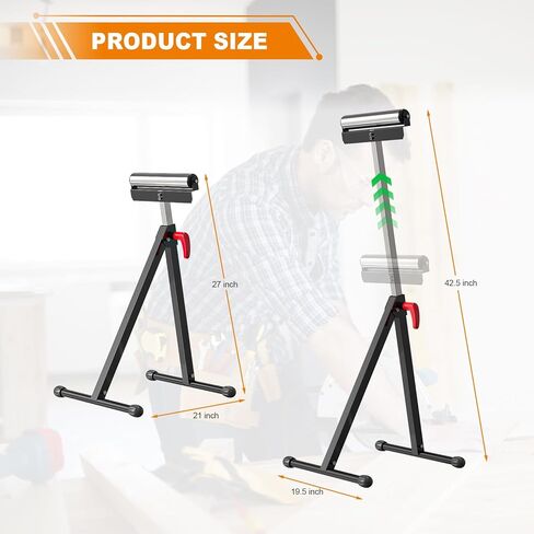 2 حزمة حامل دوار قابل للطي للأعمال الخشبية، حامل دوار قابل لضبط الارتفاع 27-43 بوصة، حامل دوار أنبوبي للخدمة الشاقة 132 رطل، حامل دوار لمنشار الطاولة in Kuwait