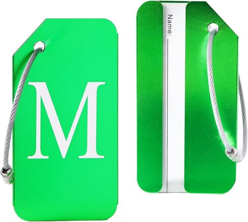 4 قطع من بطاقات الأمتعة الأولية المصنوعة من الألومنيوم، وبطاقات الأمتعة مع بطاقات التعريف والحلقات المعدنية، وبطاقات الحقائب، وبطاقات السفر، وبطاقات الحقائب، وبطاقات الهوية، وبطاقات الأسماء، وإكسسوارات السفر (أسود، K) in Kuwait