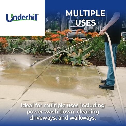 فوهة خرطوم مياه للحديقة مقاس 6 بوصات من Underhill PowerBlast Super Sweeper، بخاخ، نفاث، 7 GPM 80 PSI، مدخل خيط 3/4 بوصة، شديد التحمل قابل للتعديل، SN6-75 in Saudi Arabia