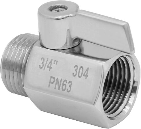 Stainless Steel Garden Hose Shut Off Valve 3/4" GHT Male x Female Thread Garden Hose Connector (pack of 2) in Saudi Arabia