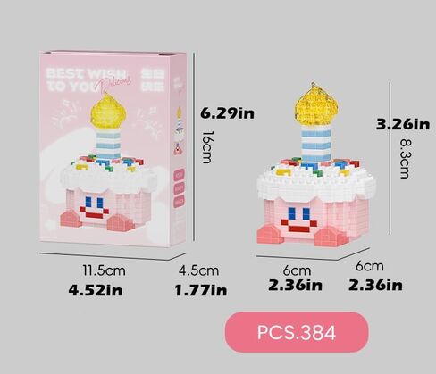 3 Set Happy Cake Party - Cute Cake Series Mini Bricks Micro Building Kit Toys, Desktop Ornaments Compatible with Nano for Kids in Saudi Arabia