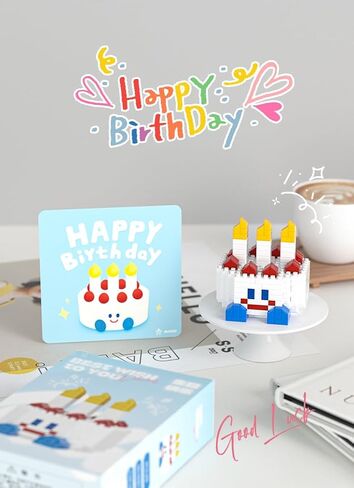 3 Set Happy Cake Party - Cute Cake Series Mini Bricks Micro Building Kit Toys, Desktop Ornaments Compatible with Nano for Kids in Saudi Arabia