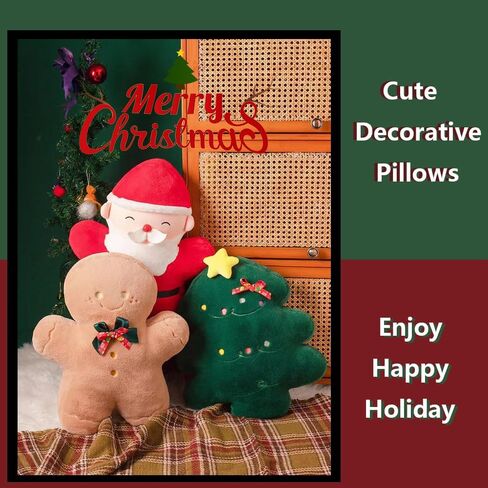 Christmas Pillows Candy Throw Pillow White Pillow Christmas Room Decorations Soft Winter Pillow Cute Plush Pillow Cushions for Couch Sofa Bed,22x13 Inch in Saudi Arabia