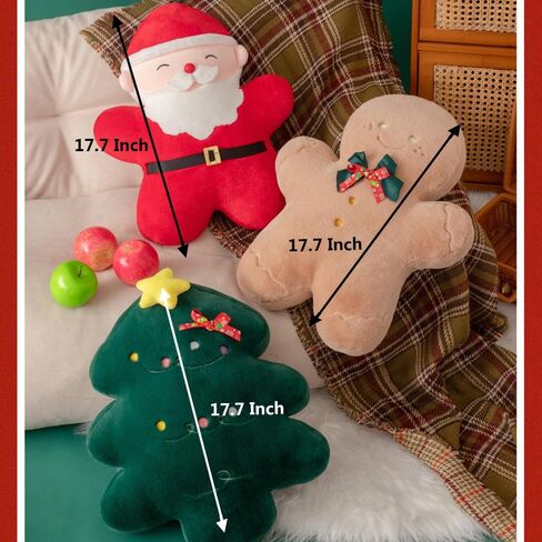 Christmas Pillows Candy Throw Pillow White Pillow Christmas Room Decorations Soft Winter Pillow Cute Plush Pillow Cushions for Couch Sofa Bed,22x13 Inch in Saudi Arabia