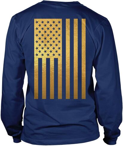 Distressed Black USA Flag - United States Unisex Long Sleeve Shirt in Saudi Arabia