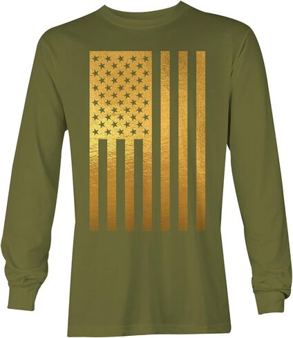Distressed Black USA Flag - United States Unisex Long Sleeve Shirt in Saudi Arabia