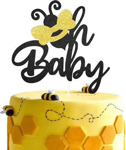 Mommy to bee Cake Topper Garden Theme Cake Decor for Pregnancy Announcement Gender Reveal Party New Baby Shower Baby Announcement Party Decoration Supplies in Saudi Arabia