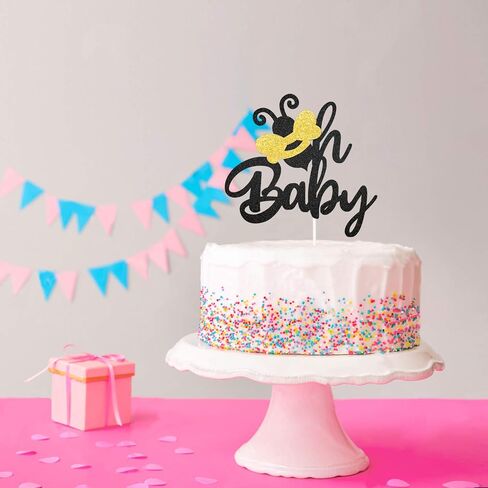 Mommy to bee Cake Topper Garden Theme Cake Decor for Pregnancy Announcement Gender Reveal Party New Baby Shower Baby Announcement Party Decoration Supplies in Saudi Arabia