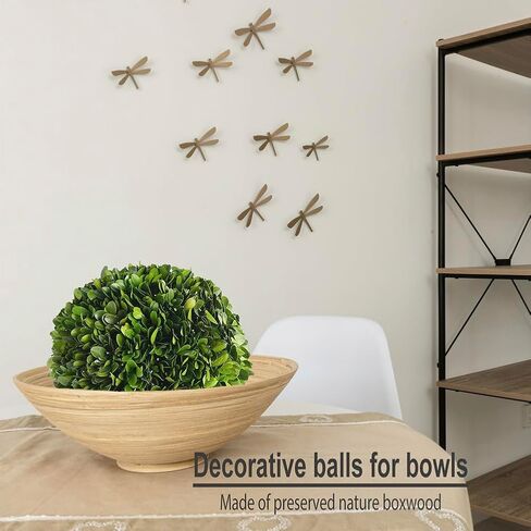 BOXWOOD VALLEY Boxwood Decorative Ball Preserved Real Boxwood Leaves Green Plants Home Decors for Christmas Thanksgiving Days Gifts Stay Fresh for Years Indoor Use Only (Small Ball, 6 inch) in Saudi Arabia