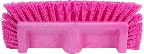 SPARTA 40422EC26 Floor Scrub Brush Head, Multi-Level, Dual Surface Plastic Block with Side Bristles, Crimped Polyester, Threaded Handle Hole, Ideal for Wide and Tight Spaces, BPA Free, 12 Inches, Pink in Kuwait