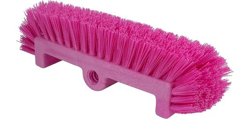 SPARTA 40422EC26 Floor Scrub Brush Head, Multi-Level, Dual Surface Plastic Block with Side Bristles, Crimped Polyester, Threaded Handle Hole, Ideal for Wide and Tight Spaces, BPA Free, 12 Inches, Pink in Kuwait