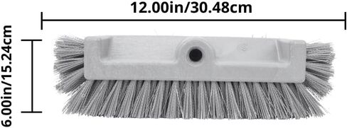 SPARTA 40422EC26 Floor Scrub Brush Head, Multi-Level, Dual Surface Plastic Block with Side Bristles, Crimped Polyester, Threaded Handle Hole, Ideal for Wide and Tight Spaces, BPA Free, 12 Inches, Pink in Kuwait