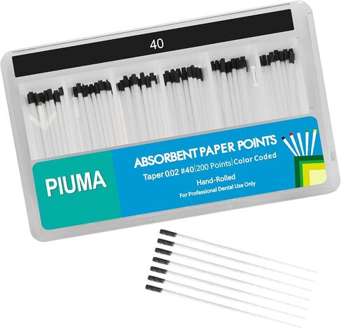 200PCs Dental Grade Piuma Absorbent Paper Points #40 by JEVOLVE | Tapper for Dental Endo Endodontic Sterile in Saudi Arabia