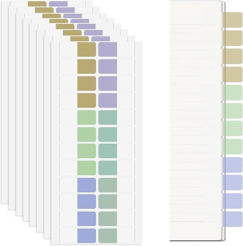 Giantree A-Z Sticky Tabs, Colored Alphabetical Tabs Sticky Index Tabs Waterproof Self-Adhesive Letter Tabs 8 Sheets Alphabetical Index Tab Small Book Tabs for Textbook Notebooks Dictionary Files(208) in Saudi Arabia