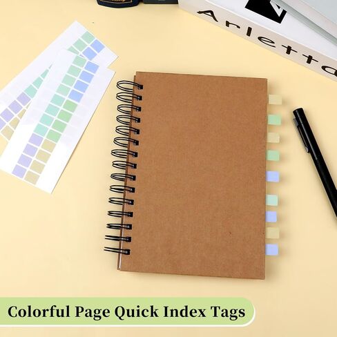 Giantree A-Z Sticky Tabs, Colored Alphabetical Tabs Sticky Index Tabs Waterproof Self-Adhesive Letter Tabs 8 Sheets Alphabetical Index Tab Small Book Tabs for Textbook Notebooks Dictionary Files(208) in Saudi Arabia