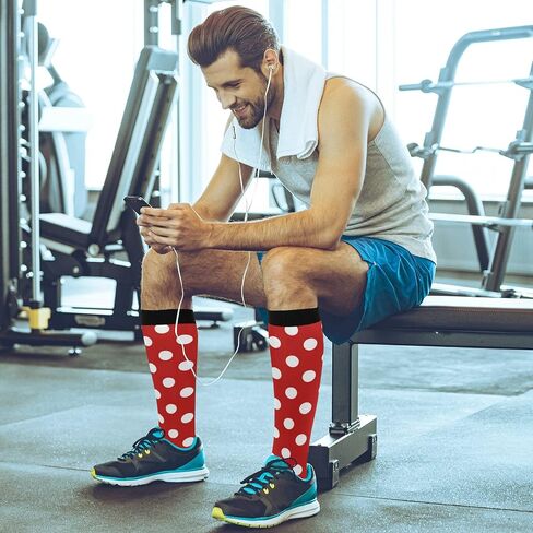 Egyptian God Anubis Scorpion Moon Compression Socks Women & Men, 2 Pairs Gym Running Hiking Sport Knee High Stockings in Saudi Arabia