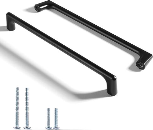 20 قطعة مقبض درج أسود - مقبض خزانة مطبخ أسود مقبض أثاث حديث بسيط مناسب للخزانات والأدراج وخزانة الأحذية والحمامات (20، 6.3 بوصة) in Kuwait