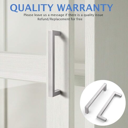 10 قطع من مقابض الخزانات المربعة من Knobonly بلمسة نهائية من النيكل الساتان مقاس 5 بوصات من الفتحة إلى الفتحة في خزائن المطبخ ومقابض الأجهزة المصنوعة من الفولاذ المقاوم للصدأ بعرض 0.4 بوصة in Kuwait