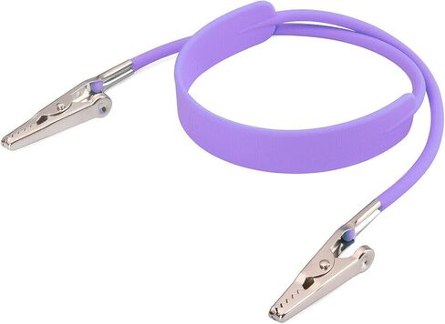 6Pcs Autoclavable Dental Flexible Medical Grade Silicone Bib/Bibs Holders Clips, Napkin Clips, with Stainless Steel Alligator/Extra Wide Neck Band(1,Purple) in Saudi Arabia
