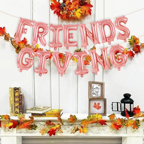 Friendsgiving Party Decorations,16 inch Friendsgiving Balloons Banner Decorations,Tall Thanksgiving Balloons Banner Thanksgiving Friends Party Backdrop (Gold) in Kuwait