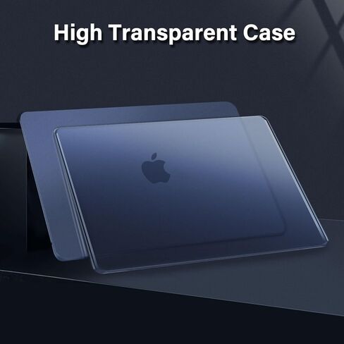 MOSISO Compatible with MacBook Air 15 inch Case 2023 2024 Release M3 A3114 M2 A2941, Ultra-Thin Natural Original Color Plastic Hard Shell Case & Keyboard Cover & Type C Adapter 2 Pack, Midnight Blue in Kuwait