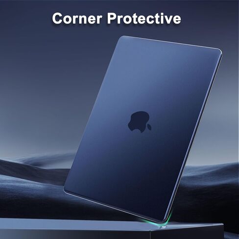 MOSISO Compatible with MacBook Air 15 inch Case 2023 2024 Release M3 A3114 M2 A2941, Ultra-Thin Natural Original Color Plastic Hard Shell Case & Keyboard Cover & Type C Adapter 2 Pack, Midnight Blue in Kuwait