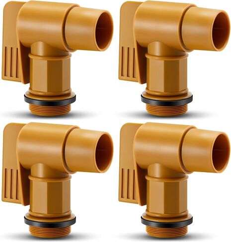 4 Pcs Polyethylene Drum Tap with EPDM Gasket 2" Polyethylene Barrel Faucet Male Polyethylene Spigot Barrel Tap Replacement for 30 & 55 Gallon Plastic or Steel Drums in Saudi Arabia