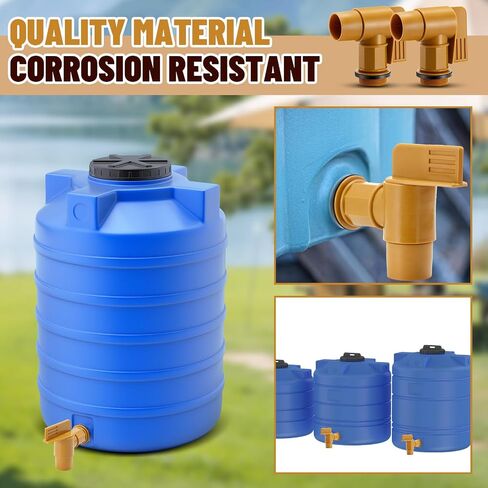 4 Pcs Polyethylene Drum Tap with EPDM Gasket 2" Polyethylene Barrel Faucet Male Polyethylene Spigot Barrel Tap Replacement for 30 & 55 Gallon Plastic or Steel Drums in Saudi Arabia