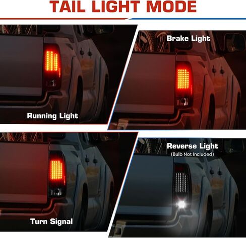 For 1999-2007 Ford F250 F350 F450 F550 LED Tail Light + 3rd Brake Cargo Lamp, Factory Incandescent Models, Clear Lens Taillights w/High Mount Stop Light (3 Pack) in Saudi Arabia