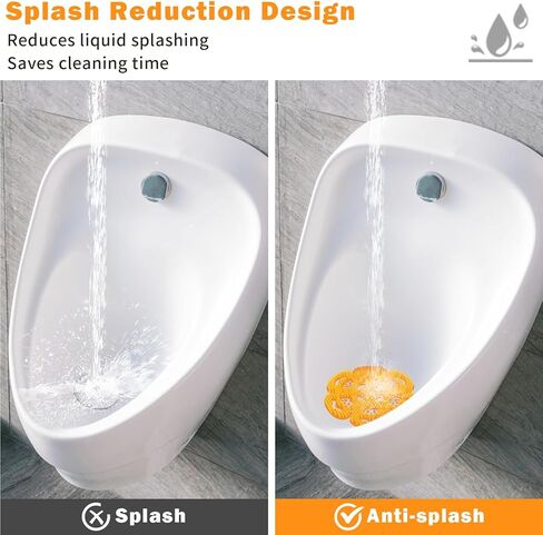 Urinal Screen Deodorizer 50 Pack, Urinal Screen Urinal Cakes, Odor and Splash Reduction for Restaurants, Offices, Men's Restrooms(25 Ocean +25 Citrus) in Saudi Arabia