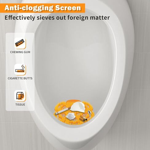 Urinal Screen Deodorizer 50 Pack, Urinal Screen Urinal Cakes, Odor and Splash Reduction for Restaurants, Offices, Men's Restrooms(25 Ocean +25 Citrus) in Saudi Arabia