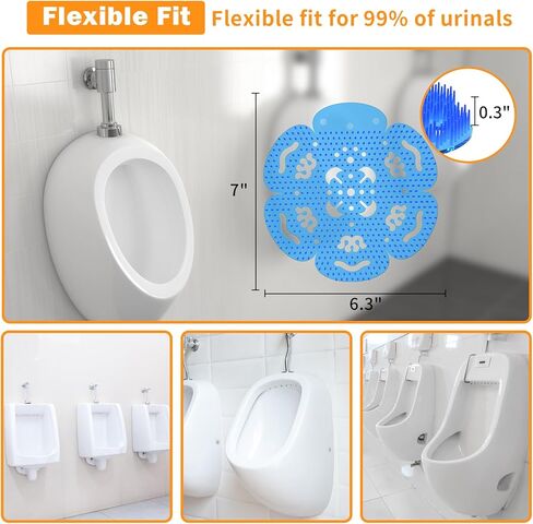 Urinal Screen Deodorizer 50 Pack, Urinal Screen Urinal Cakes, Odor and Splash Reduction for Restaurants, Offices, Men's Restrooms(25 Ocean +25 Citrus) in Saudi Arabia