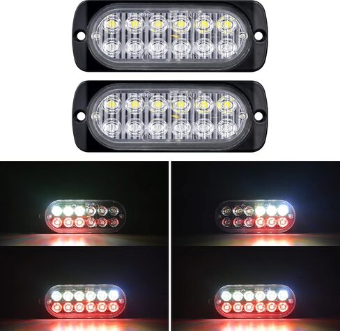 Willpower 2pcs 3.3 Inch LED Strobe Warning Lights, Red 4 LED Safety Emergency Flashing Light Construction Hazard Beacon LED Light Bar for Car Truck Van Off Road Vehicle Boat Surface Mount in Saudi Arabia