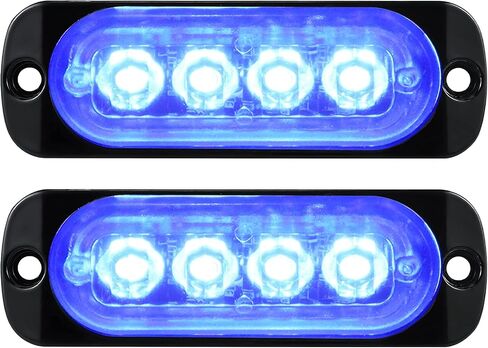 Willpower 2pcs 3.3 Inch LED Strobe Warning Lights, Red 4 LED Safety Emergency Flashing Light Construction Hazard Beacon LED Light Bar for Car Truck Van Off Road Vehicle Boat Surface Mount in Saudi Arabia