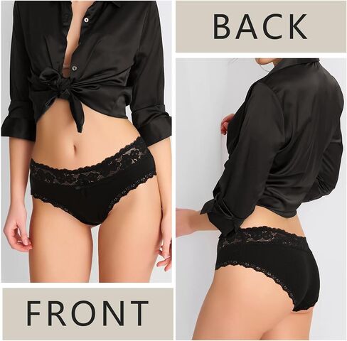 Aijolen Cotton Underwear for Women Breathable Lace Bikini Panties Women's Hipster Underpants S-XL in Saudi Arabia