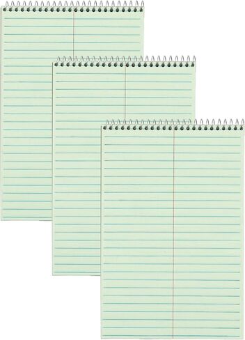 TOPS(R) Steno Books, 6in. x 9in., Gregg Ruled, 80 Pages, Green Tint in Kuwait