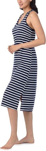 Nautica Womens Sleep Dress 100% Cotton Jersey Knit Racerback Full Length Nightgown with Slit in Saudi Arabia