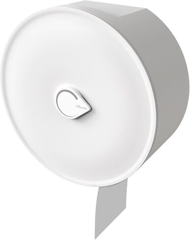 Toilet Tissue Dispenser Wall Mount, Adhesive No Drilling Jumbo Roll Toilet Paper Towel Dispenser, 9 Inch Single Roll Toilet Paper Dispenser Key Lock, ABS Plastic, White-PN51023 in Saudi Arabia