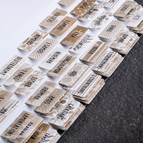 علامات تبويب الكتاب المقدس مغلفة من DIVERSEBEE (طباعة كبيرة، سهلة الاستخدام)، لوازم مذكرات دراسة الكتاب المقدس، 77 علامة تبويب لكتاب فهرس الكتاب المقدس للنساء، ملحقات الكتاب المقدس - موضوع الجمشت in Kuwait