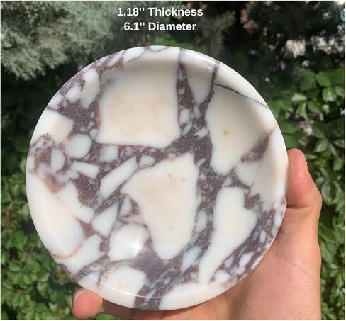 Real Travertine Marble Tray Serving as Key Bowl, 6.1'' Jewelry Dish & Decorative Bowl Dish for Key Earring, Nightstand Decor & Ring Holder Gift for Women & Birthday Gift (Travertine) in Saudi Arabia