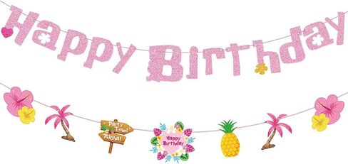GZDUCK Princess Happy Birthday Banner for Girls- Gold Princess Birthday Party Decorations, Pink Happy Birthday Banner with Castle, Crown for Girl 1st 2nd 3rd Birthday Baby Shower Decorations in Saudi Arabia